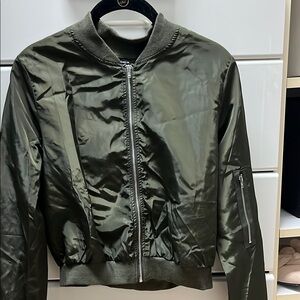 Olive Green Bomber Jacket
